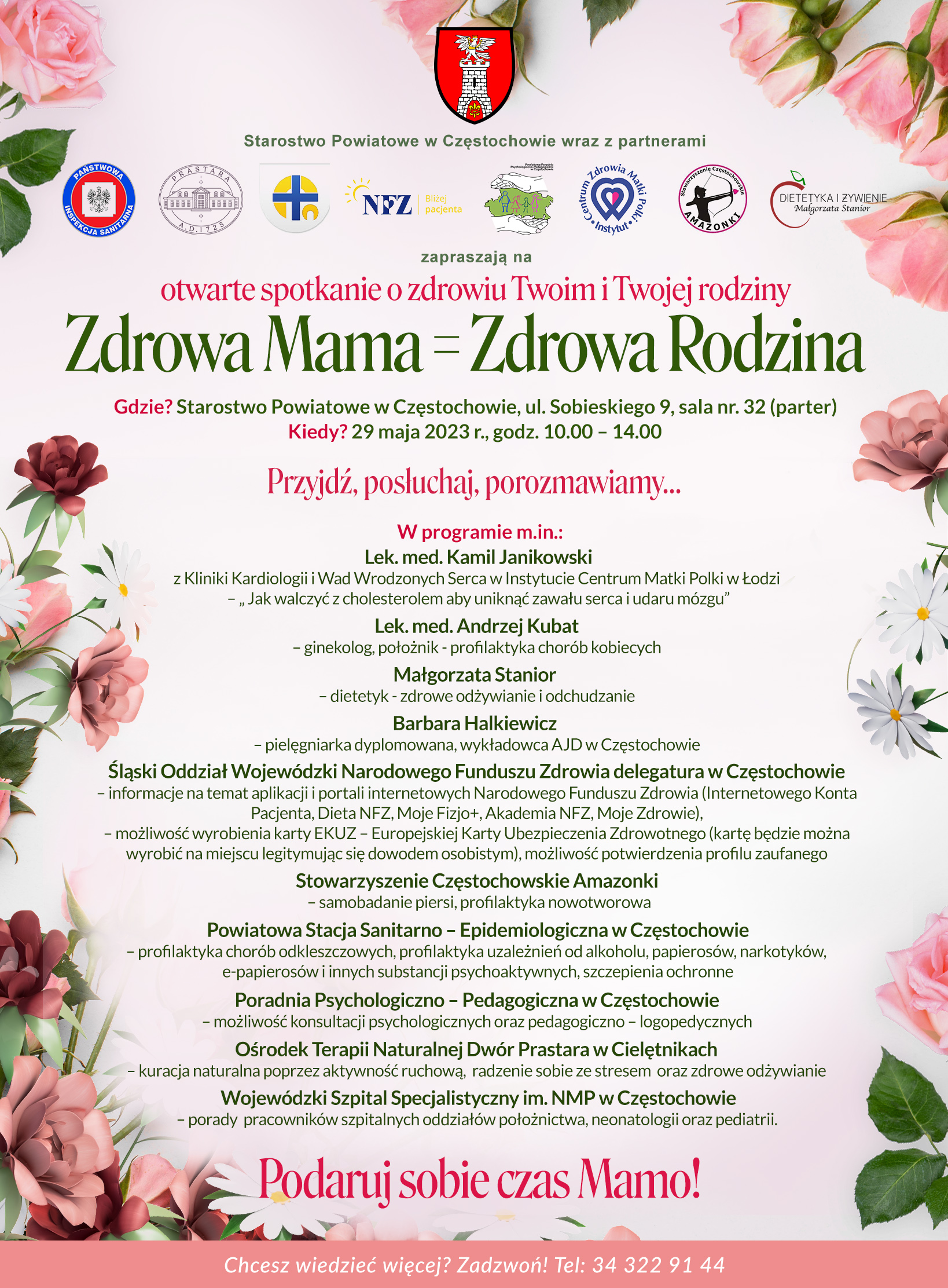 Plakat promujący event Zdrowa Mama = Zdrowa Rodzina
