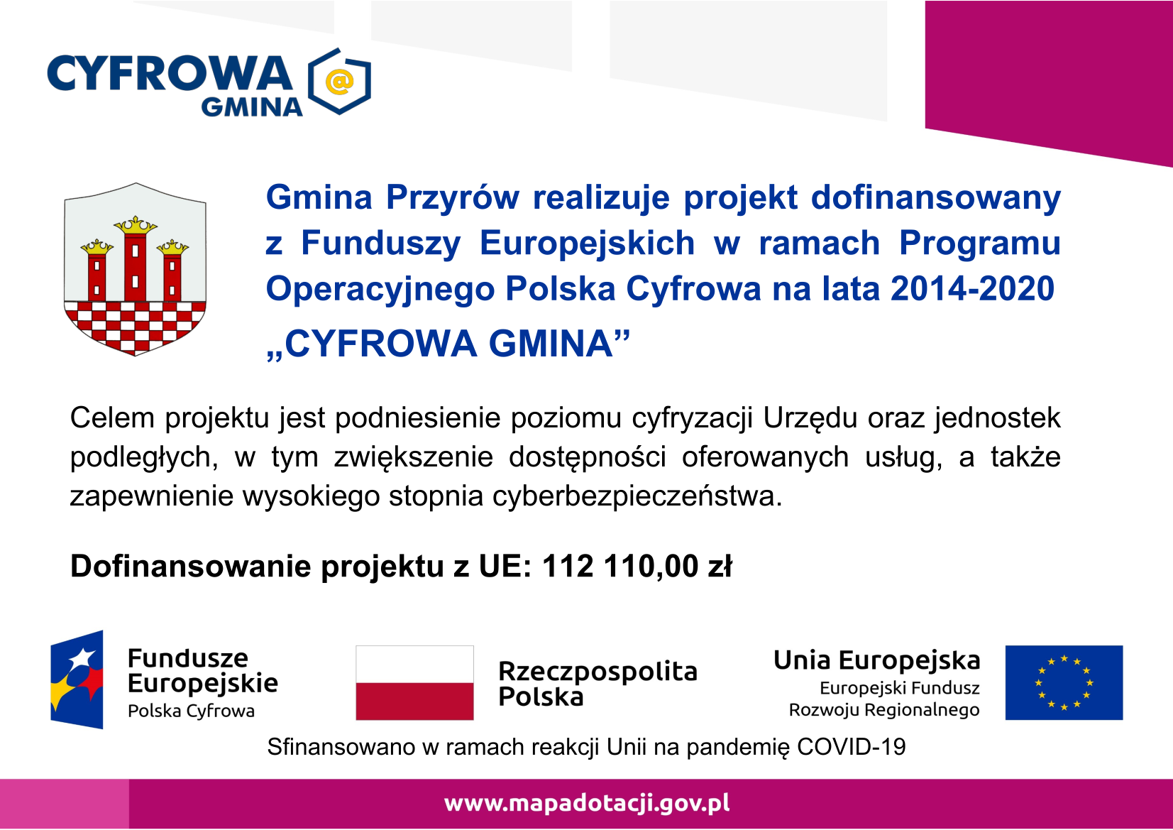 Plakat promujący projekt „Cyfrowa Gmina”.